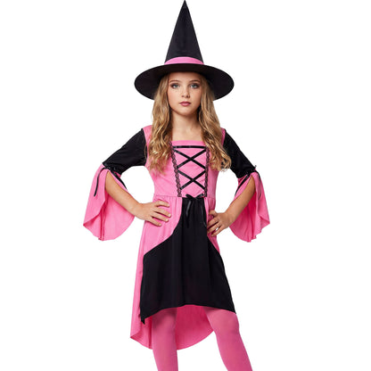 "ROSA HEXE" (Kleid, Hut) – Vorderansicht