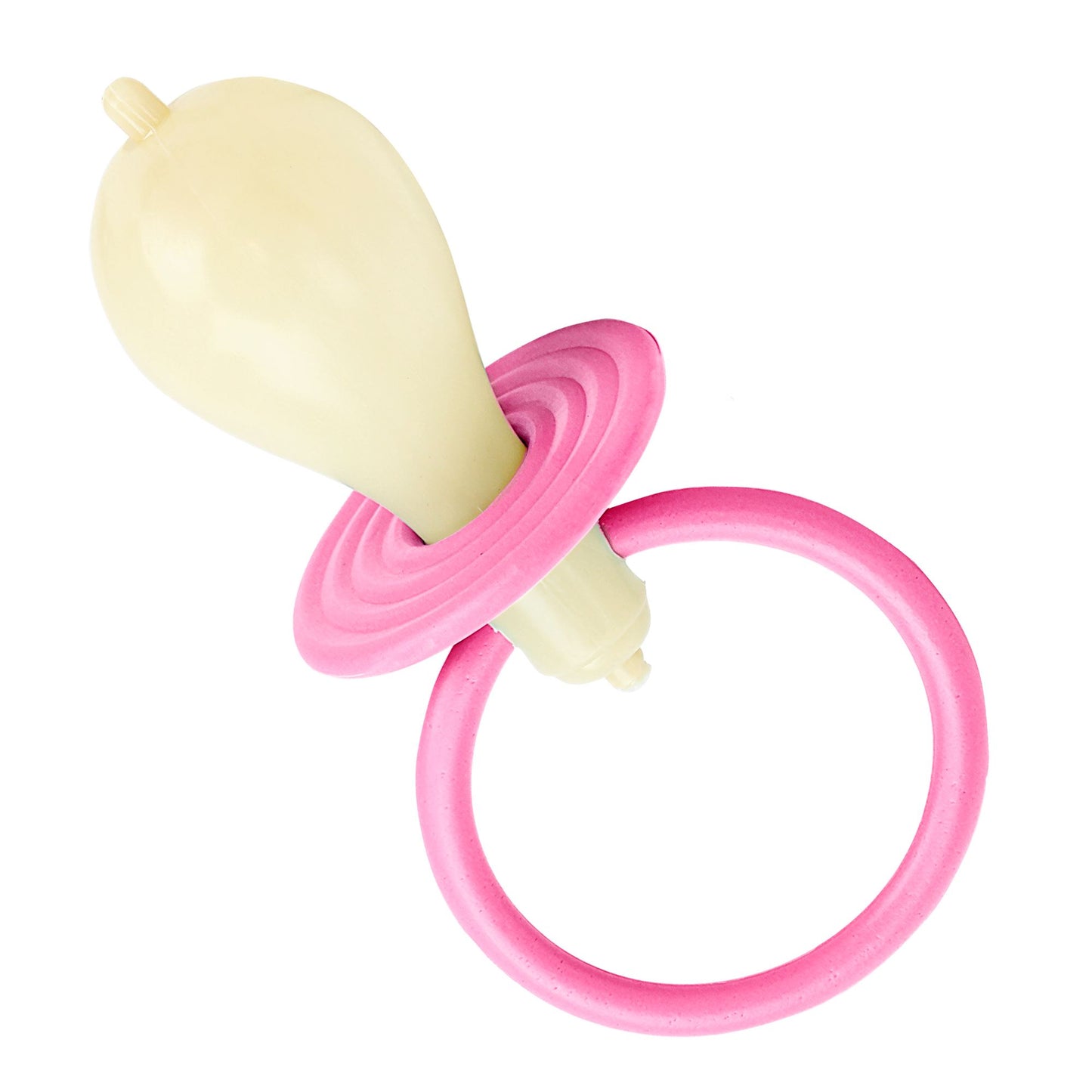 "ROSA MAXISCHNULLER BABY MIT SOUND" 25 cm – Vorderansicht