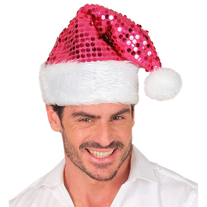 "ROSA WEIHNACHTSMANNMÜTZE MIT PLÜSCH & PAILLETTEN" – Ansicht 5