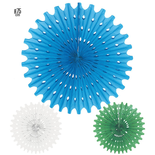 "ROSETTE" Ø 75 cm - sort. in 3 Farben (weiß türkis, limettengrün) – Vorderansicht