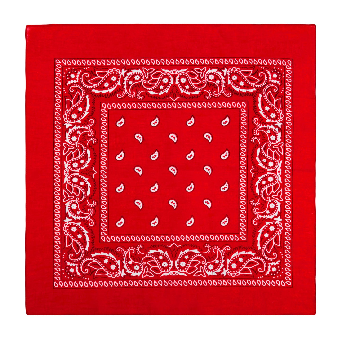 "ROTE BANDANA" 55x55 cm - 100% Baumwolle – Detailansicht