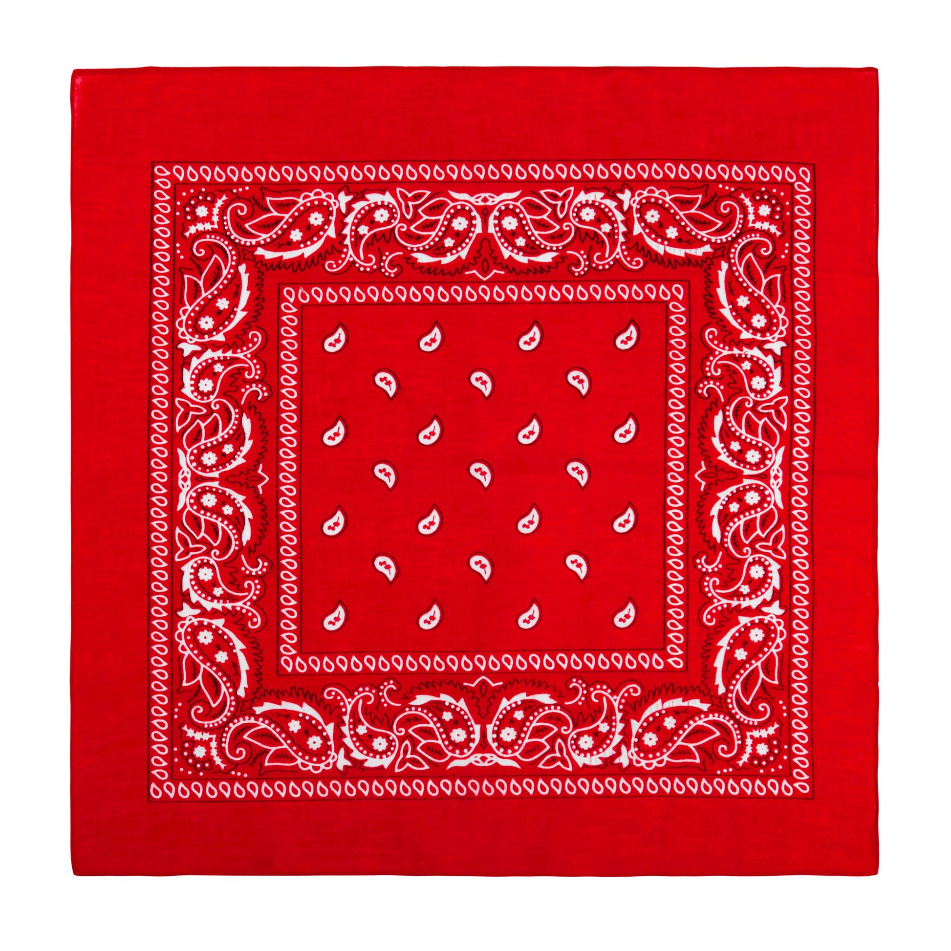 "ROTE BANDANA" 55x55 cm - 100% Baumwolle – Detailansicht