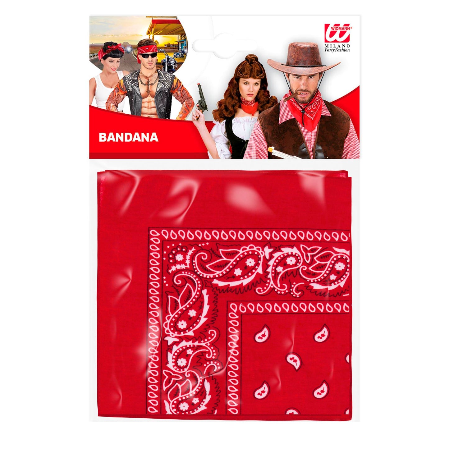 "ROTE BANDANA" 55x55 cm - 100% Baumwolle – Ansicht 3