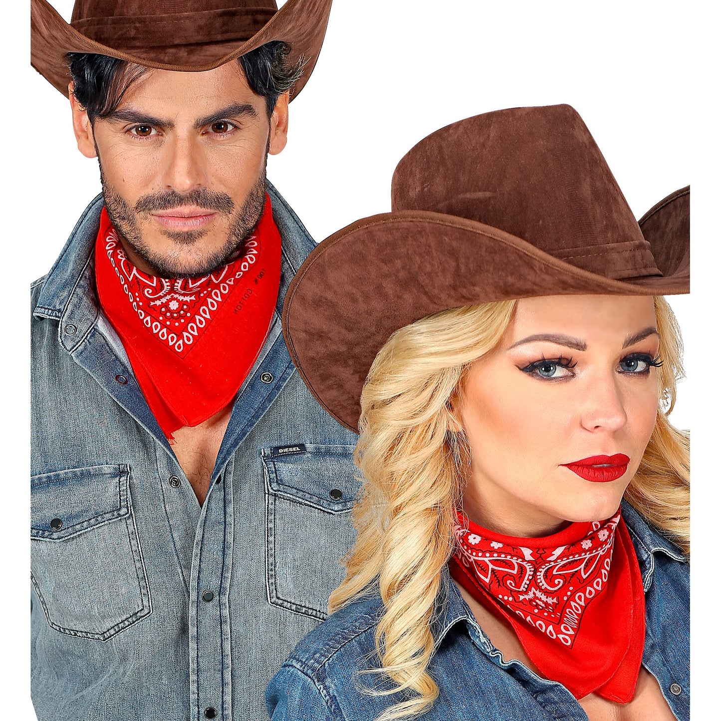 "ROTE BANDANA" 55x55 cm - 100% Baumwolle – Ansicht 5
