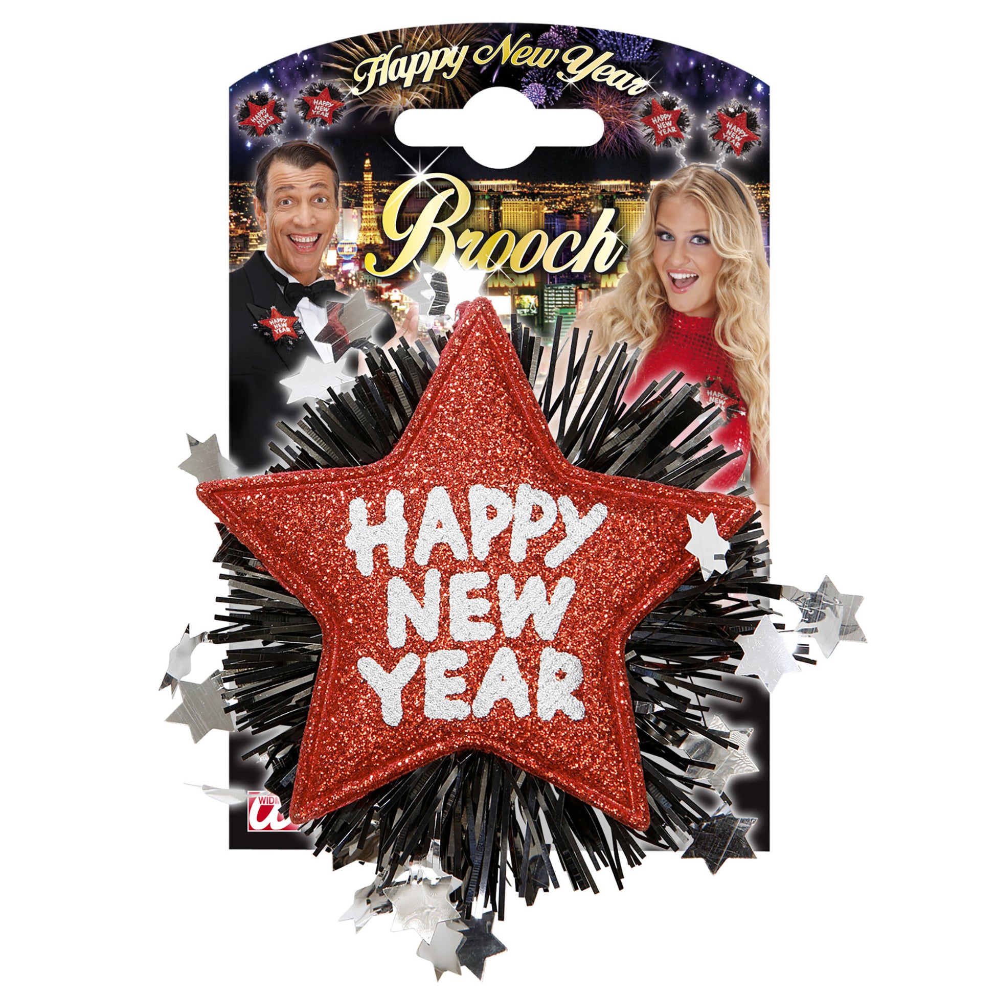 "ROTE BROSCHE HAPPY NEW YEAR" – Detailansicht