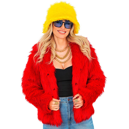 "ROTE DAMEN PLÜSCHJACKE" – Ansicht 6
