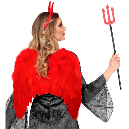 "ROTE FEDERFLÜGEL MIT MARABOU VERZIERUNG & " 46x48 cm – Ansicht 4