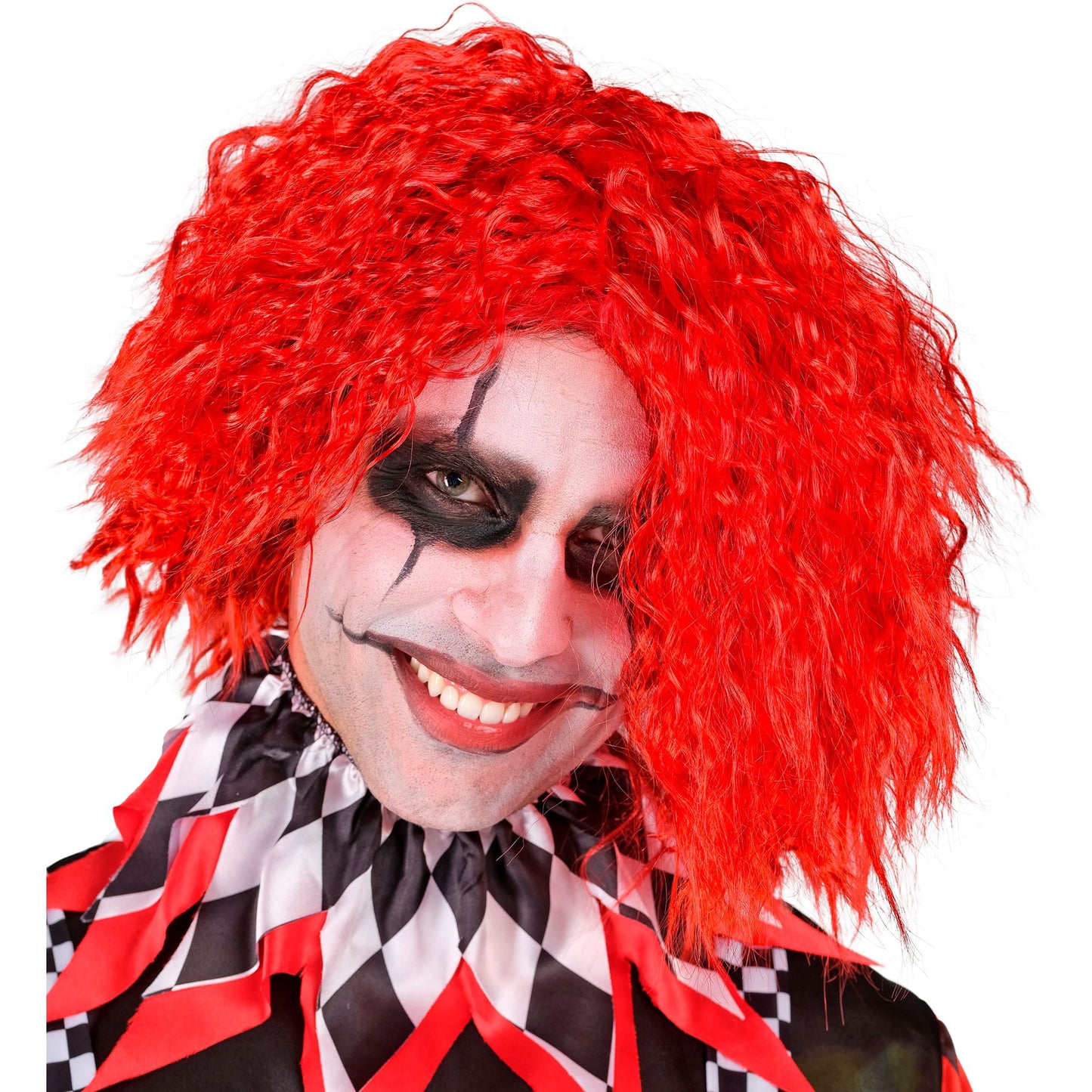 "ROTE KILLERCLOWN PERÜCKE" in Box – Vorderansicht