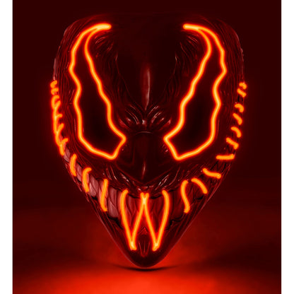 "ROTE LED-MONSTERMASKE" – Vorderansicht