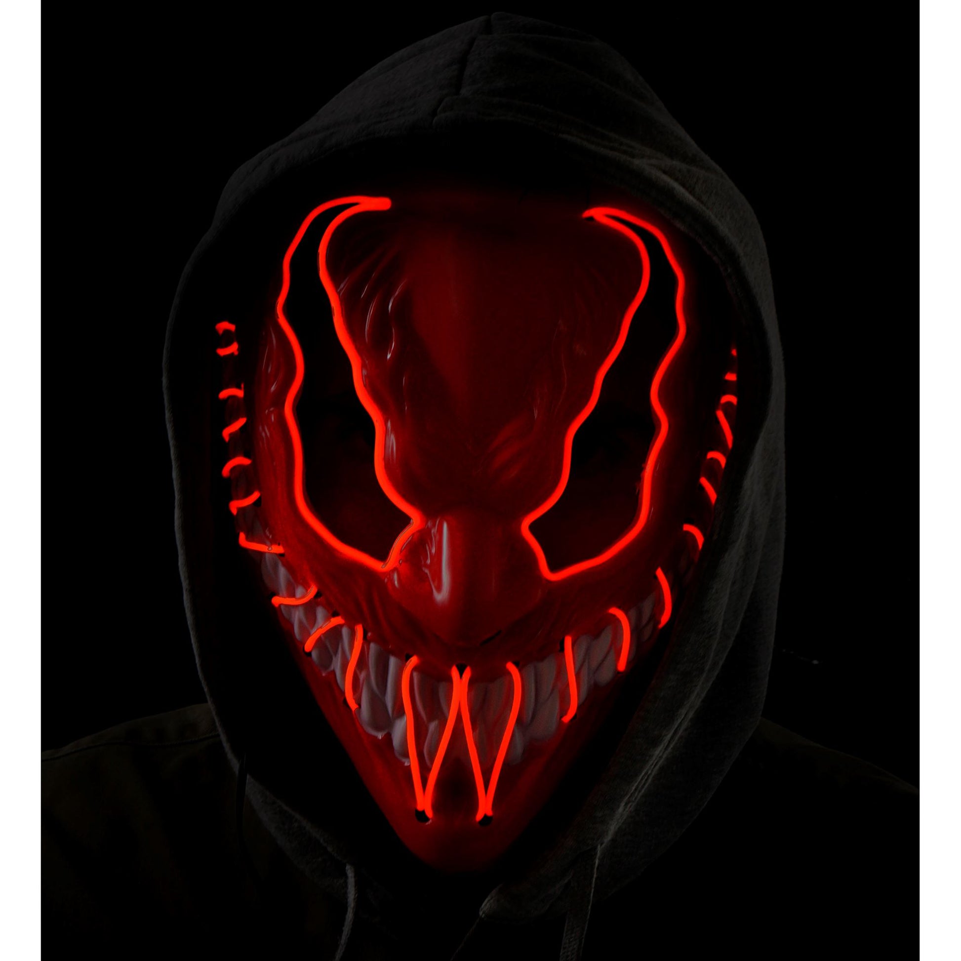 "ROTE LED-MONSTERMASKE" – Detailansicht