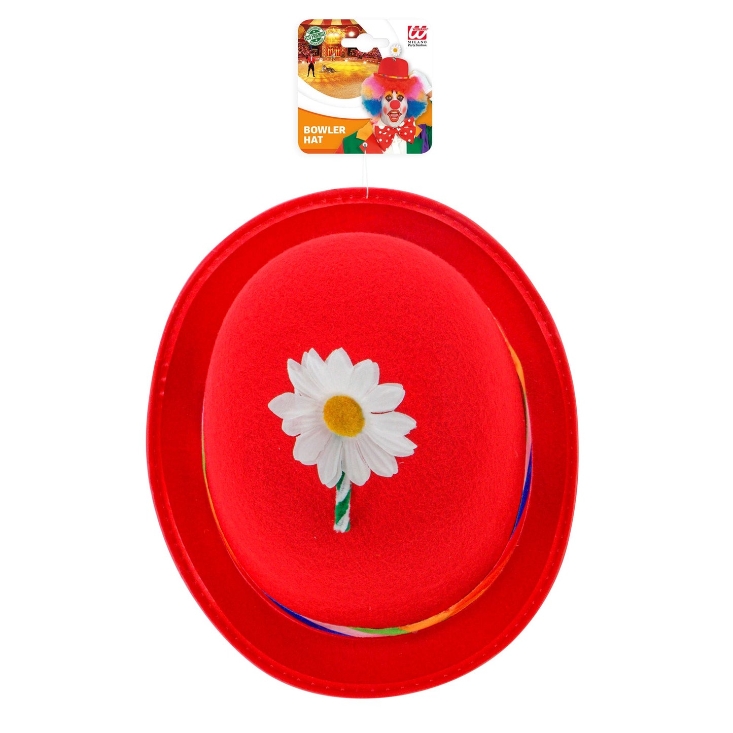 "ROTE MELONE MIT BLUME" aus Filz – Detailansicht
