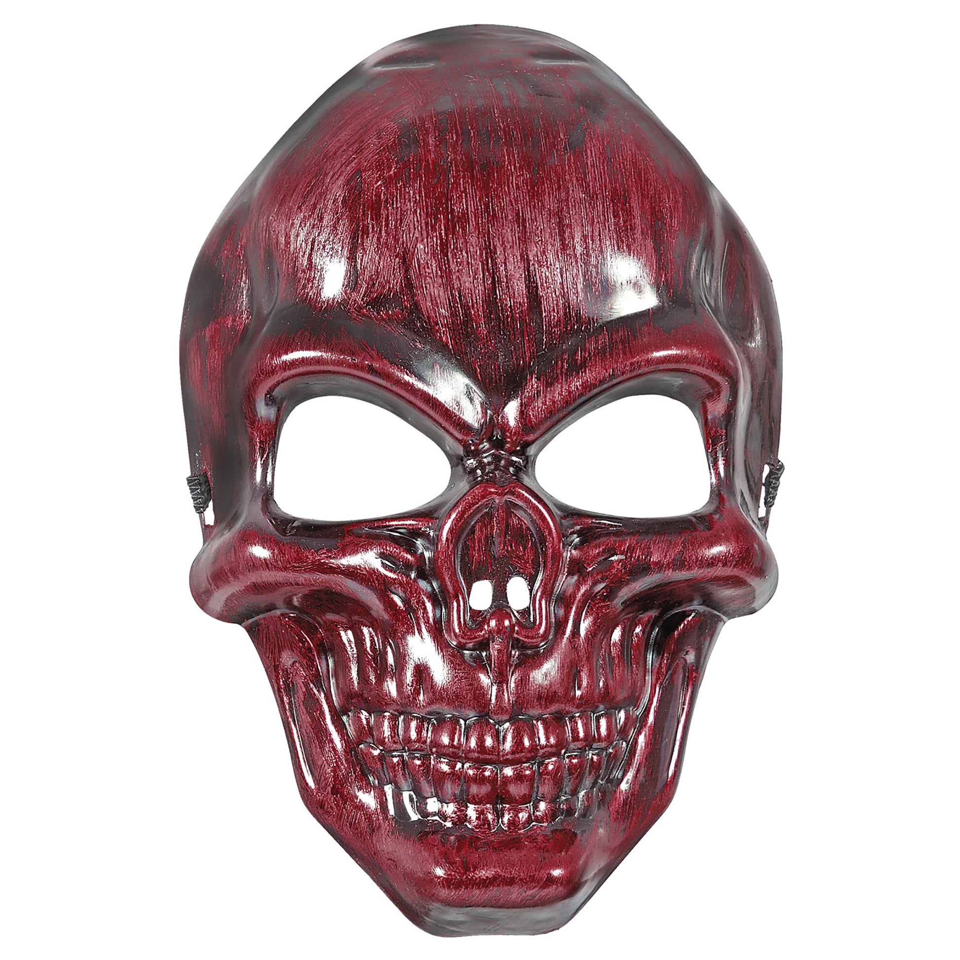 "ROTE METALLOPTIK SKELETTMASKE" – Vorderansicht