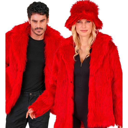"ROTE PLÜSCHJACKE" – Vorderansicht