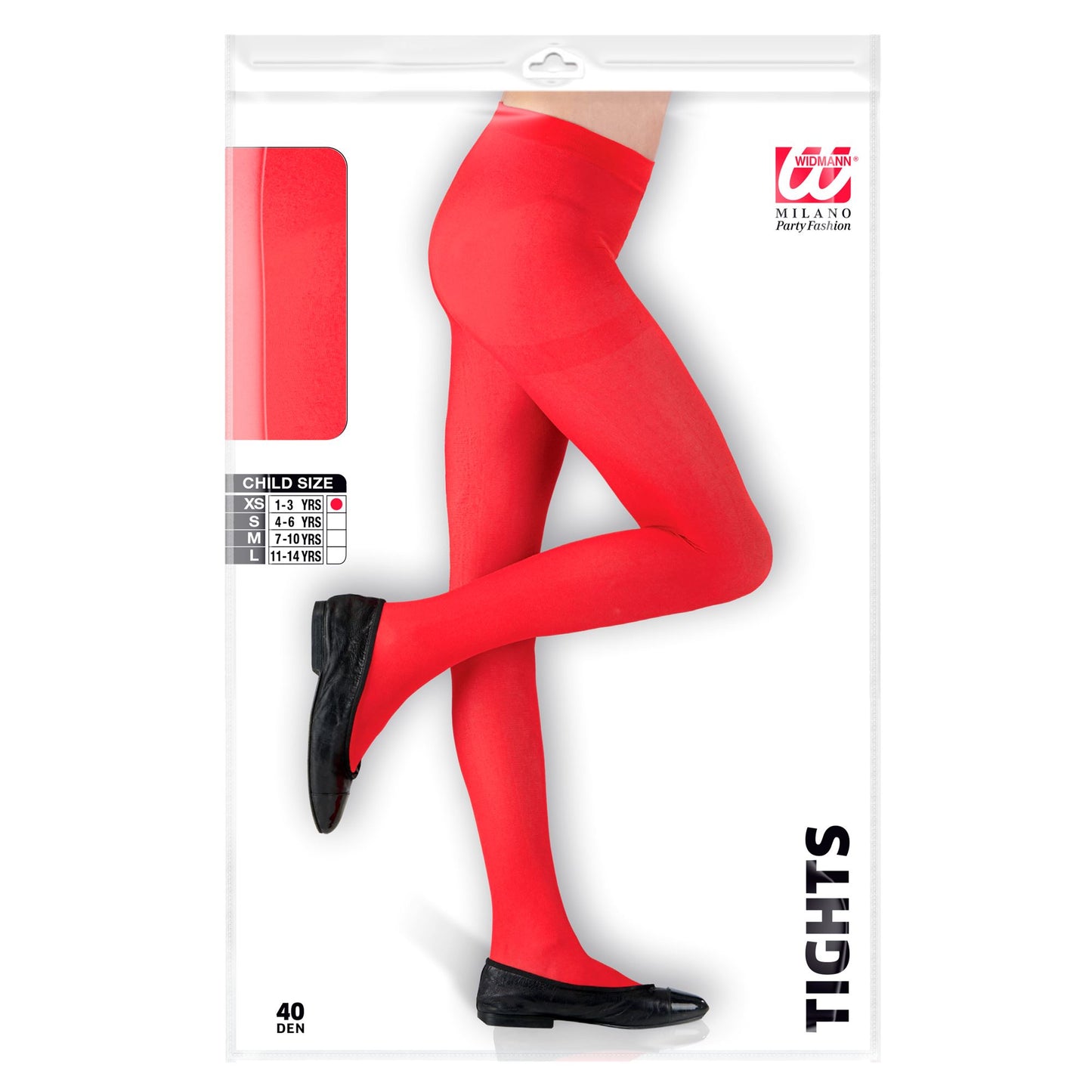 "ROTE STRUMPFHOSE" 40 DEN – Detailansicht