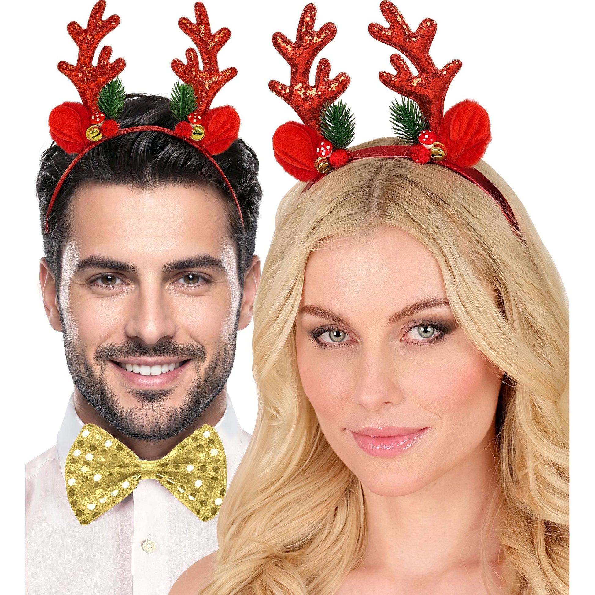 "ROTER GLITTER RENTIER HAARREIF" – Ansicht 3