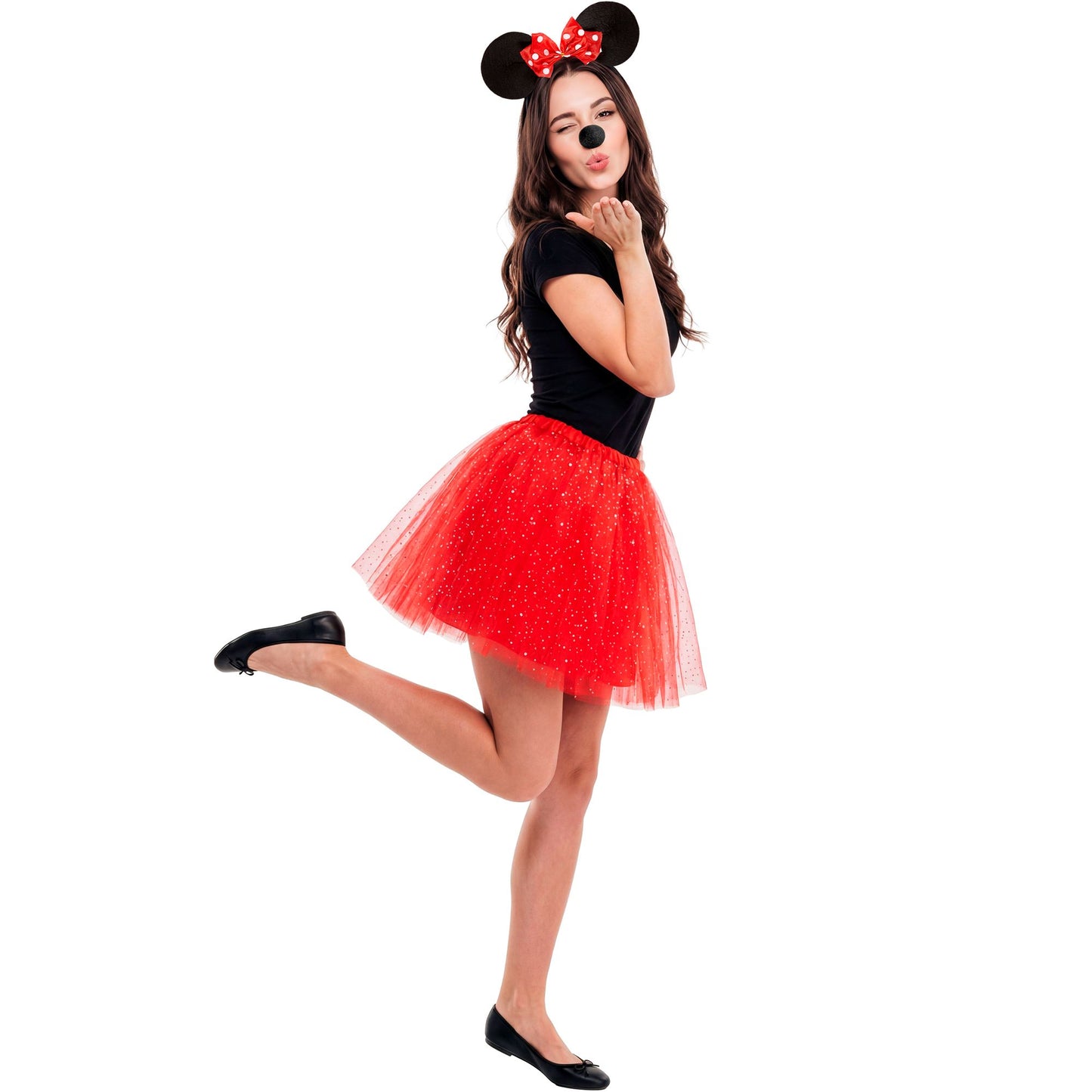 "ROTER GLITZERNDER TUTU" 40 cm – Ansicht 3