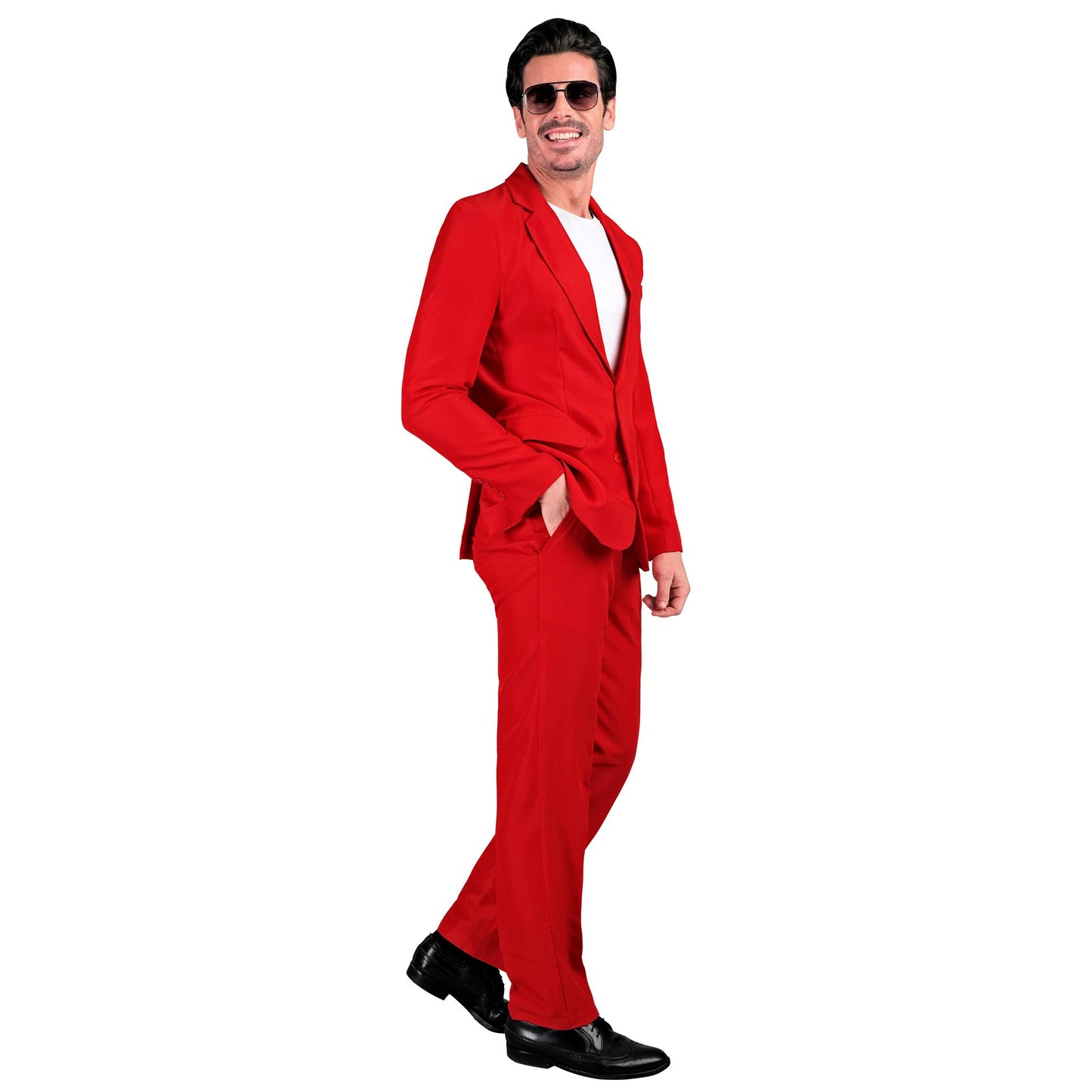 "ROTER PARTY FASHION ANZUG" (Jackett, Hose) – Ansicht 3