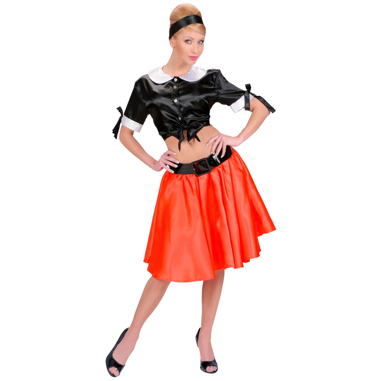 "ROTER SATIN ROCK MIT PETTICOAT" – Ansicht 3