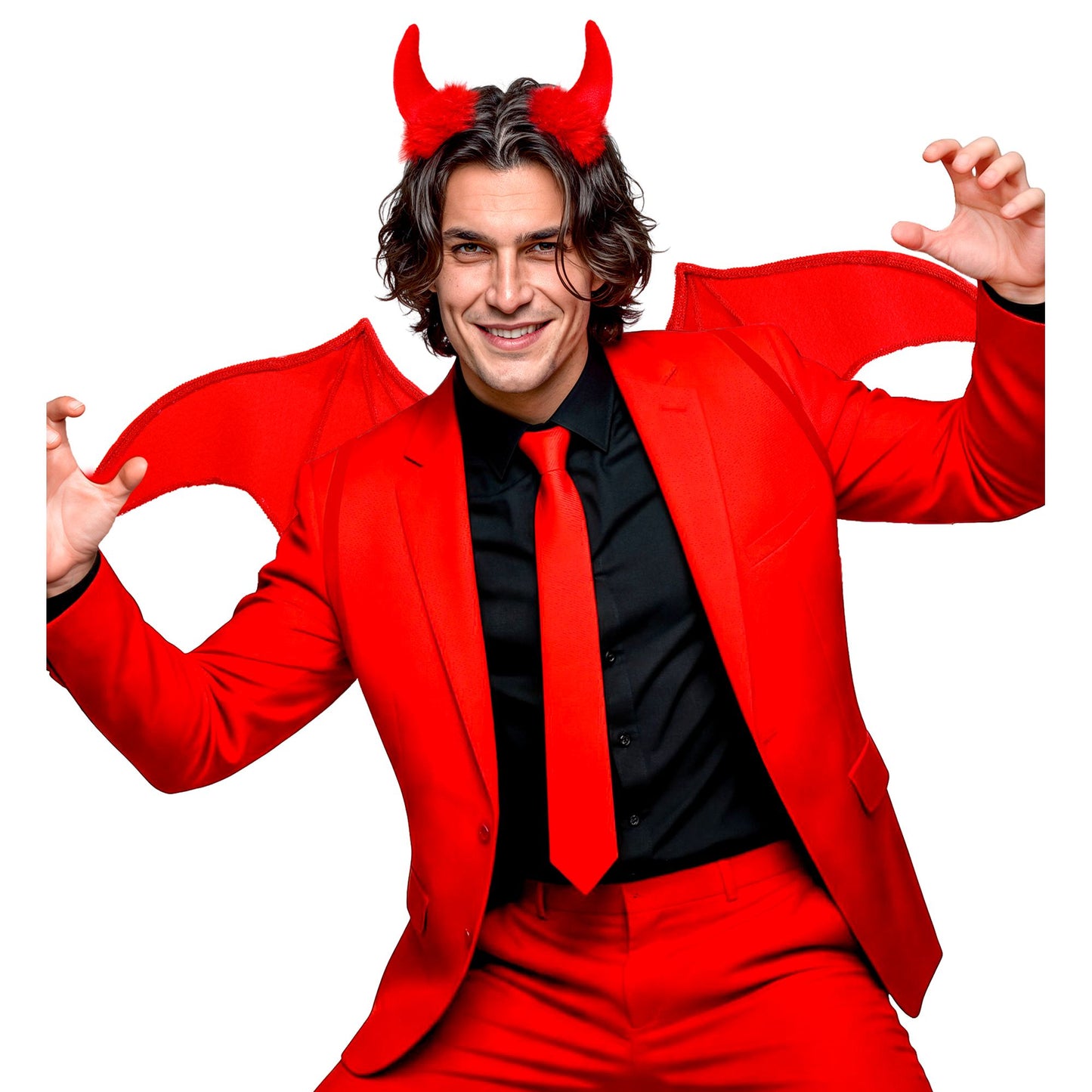 "ROTER TEUFEL" Dress-up Set (Flügel, Hörner) – Ansicht 5