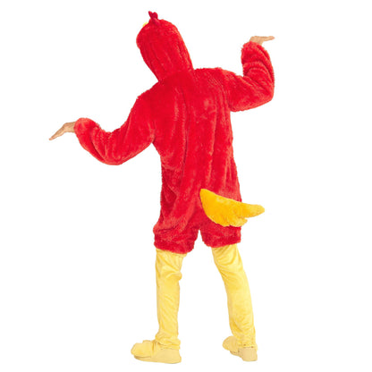 "ROTER VOGEL SOFT PLÜSCHKOSTÜM" (Overall mit Kapuze) – Ansicht 4