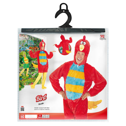 "ROTER VOGEL SOFT PLÜSCHKOSTÜM" (Overall mit Kapuze) – Ansicht 5