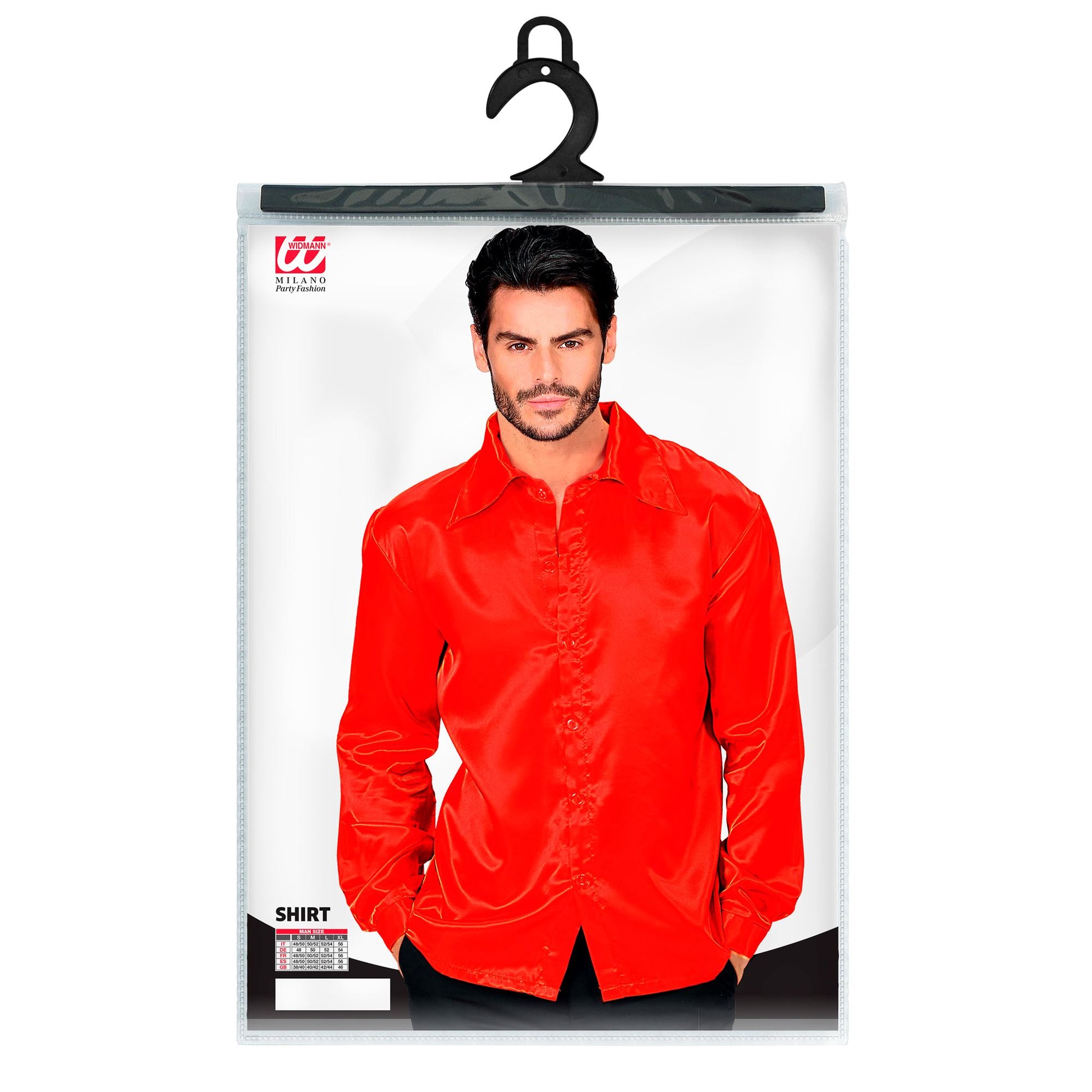 "ROTES DISCOHEMD 70er JAHRE" aus Satin – Ansicht 3