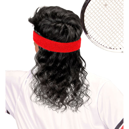 "ROTES STIRNBAND MIT SCHWARZEM LOCKIGEM HAAR" – Ansicht 4