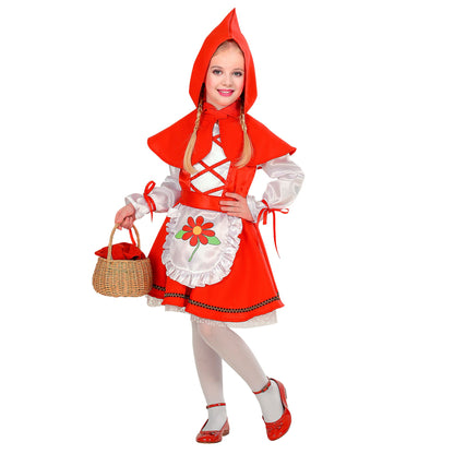 "ROTKÄPPCHEN" (Kleid, Gürtel, Mäntelchen mit Kapuze) – Vorderansicht