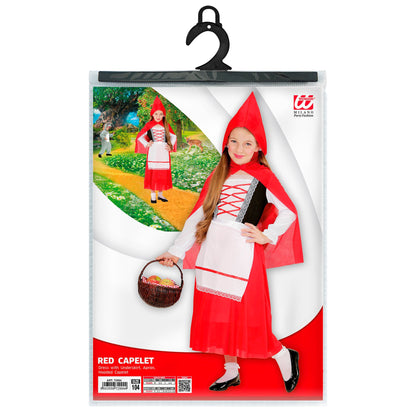 "ROTKÄPPCHEN" (Kleid mit Unterrock, Schürze, Umhang mit Kapuze) – Ansicht 3