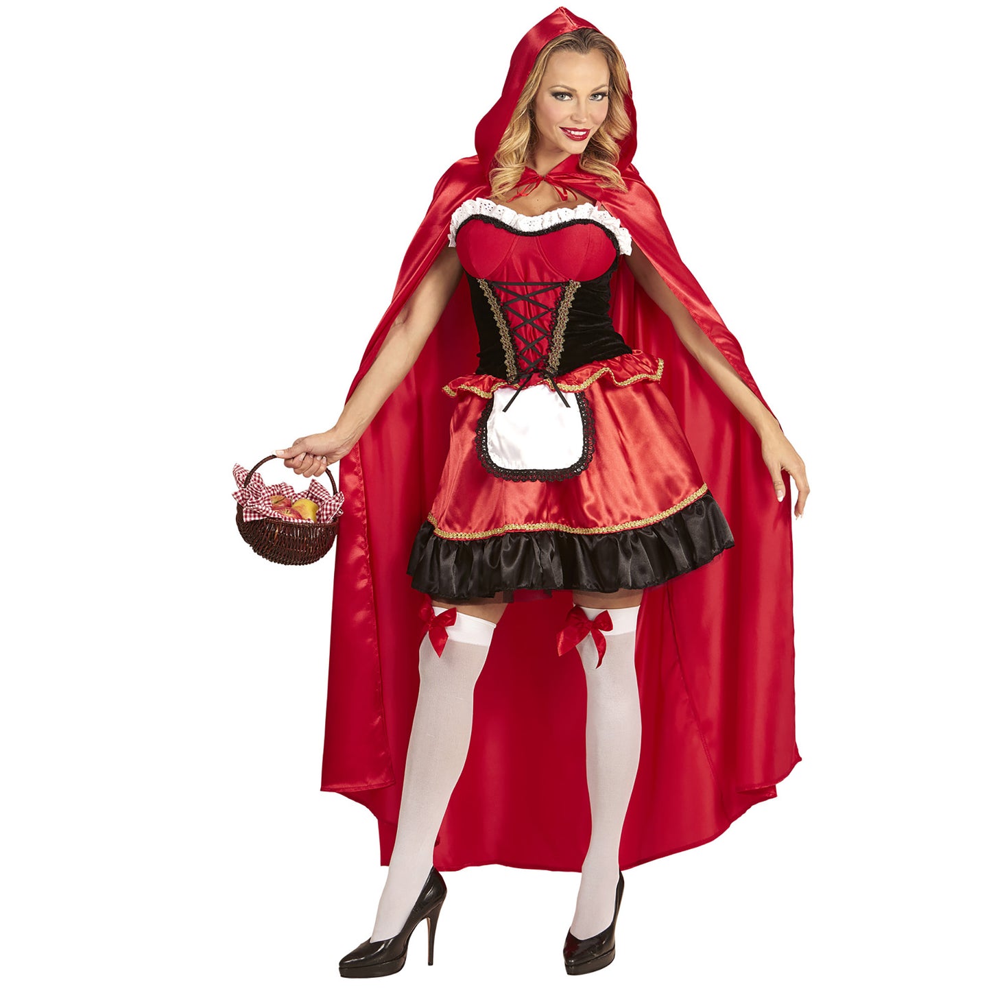 "ROTKÄPPCHEN" (Kleid, Umhang mit Kapuze) – Vorderansicht