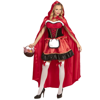 "ROTKÄPPCHEN" (Kleid, Umhang mit Kapuze) – Vorderansicht