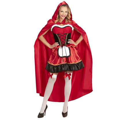 "ROTKÄPPCHEN" (Kleid, Umhang mit Kapuze) – Detailansicht