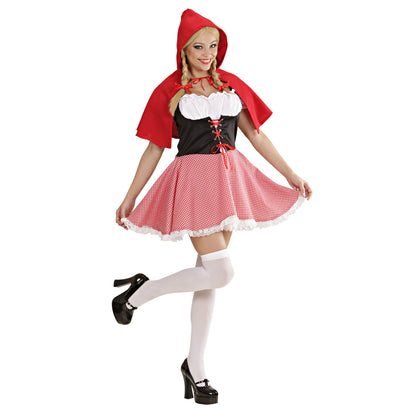 "ROTKÄPPCHEN" (Kleid, Umhang mit Kapuze) – Detailansicht