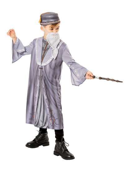 Dumbledore Kinderkostüm Grau Robe & Bart – Rubies Deluxe Harry Potter - Fasnacht24.ch – Produktansicht