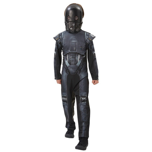 K-2SO Droid Jungenkostüm – Rubies Star Wars Rogue One Schwarz-Silber - Fasnacht24.ch