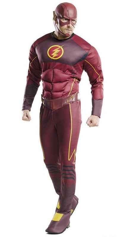 Flash Deluxe Muskelkostüm – Rubies The Flash mit Maske und Gürtel - Fasnacht24.ch