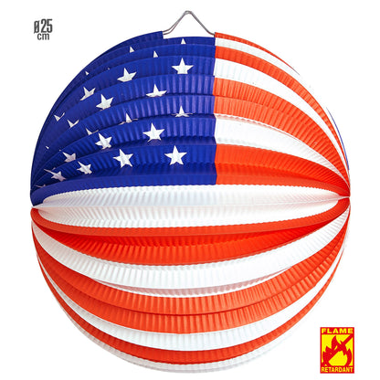 "RUNDER USA LAMPINION" Ø 25 cm - schwer entflammbar – Vorderansicht