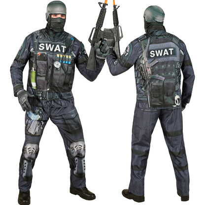"S.W.A.T. FAST COSTUME" (Oberteil, Hose, Handschuhe, Maske) – Detailansicht