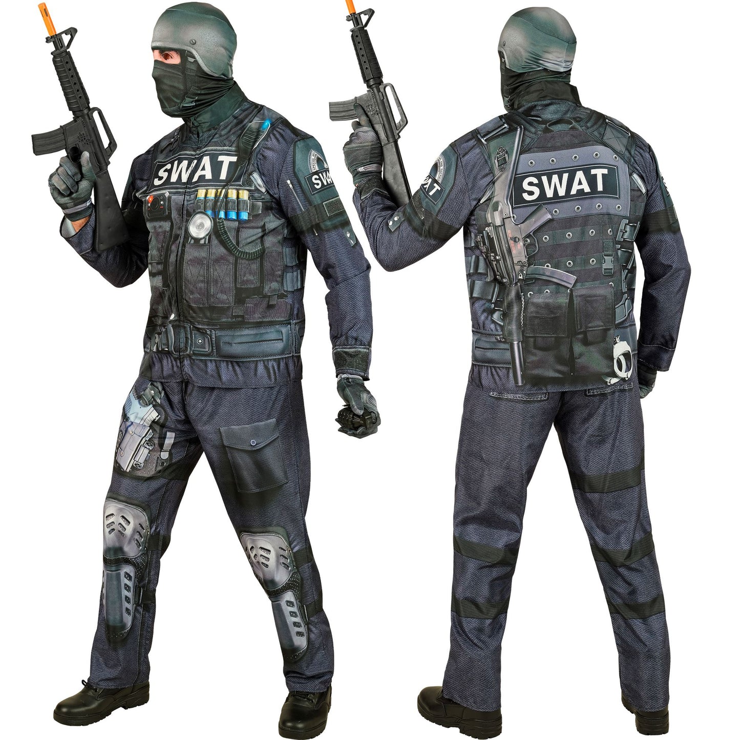 "S.W.A.T. FAST COSTUME" (Oberteil, Hose, Handschuhe, Maske) – Ansicht 3