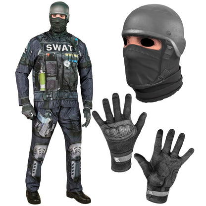 "S.W.A.T. FAST COSTUME" (Oberteil, Hose, Handschuhe, Maske) – Ansicht 4