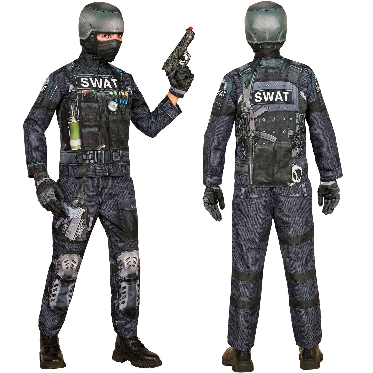 "S.W.A.T. FAST COSTUME" (Oberteil, Hose, Handschuhe, Maske) – Ansicht 3