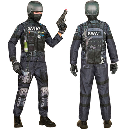 "S.W.A.T. FAST COSTUME" (Oberteil, Hose, Handschuhe, Maske) – Ansicht 3
