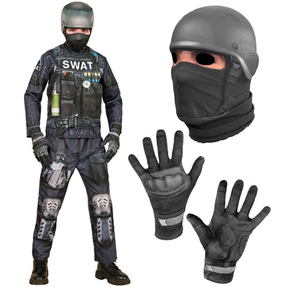"S.W.A.T. FAST COSTUME" (Oberteil, Hose, Handschuhe, Maske) – Ansicht 4