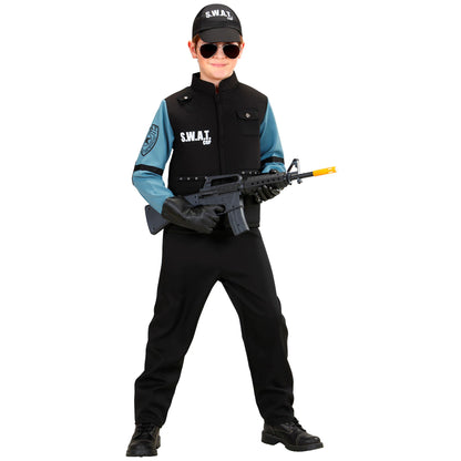 "S.W.A.T." (Oberteil, Hose, Basecap) – Vorderansicht