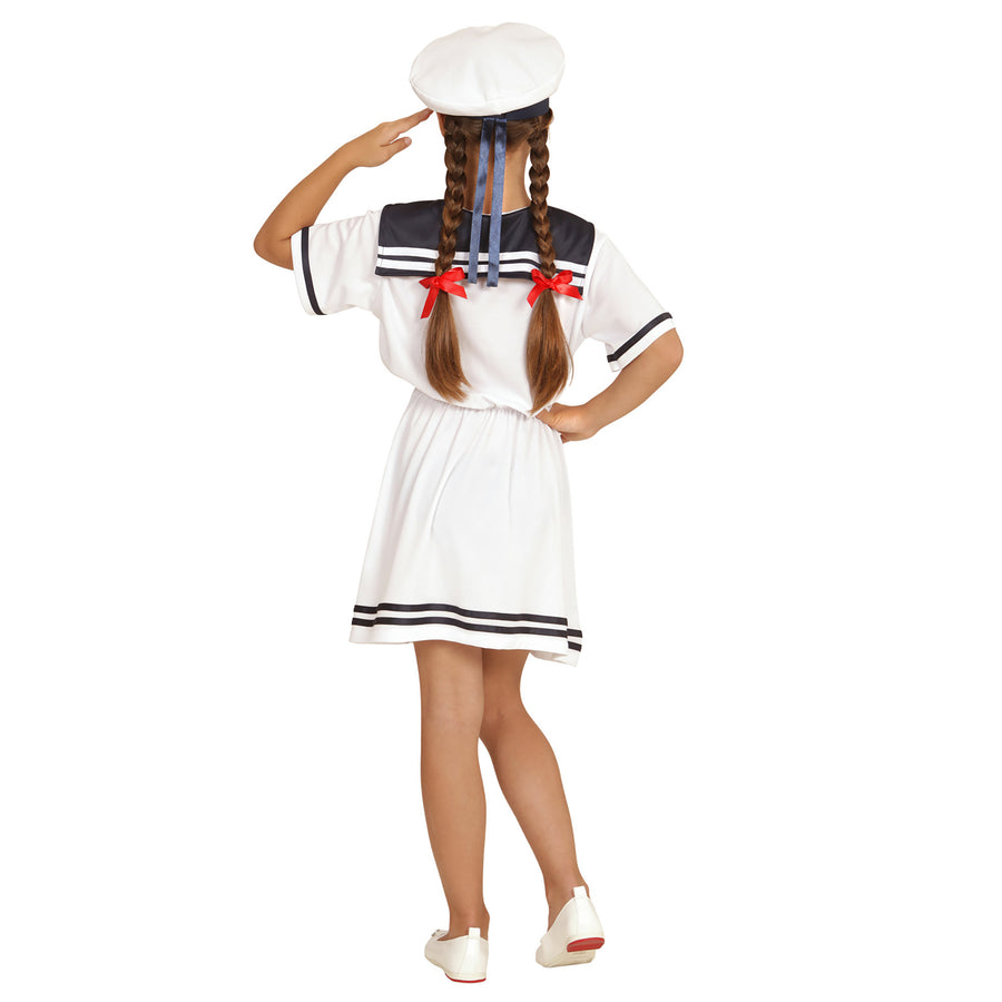 "SAILOR GIRL" (Kleid, Mütze) – Detailansicht
