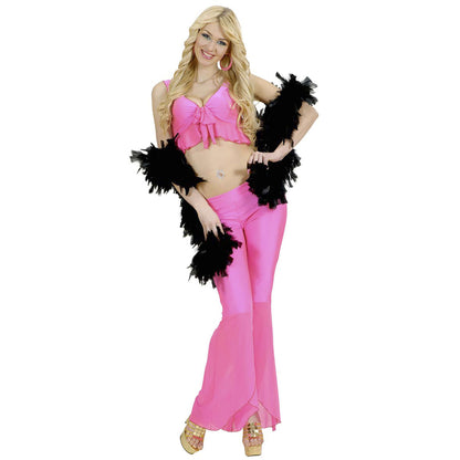 "SAMBA DE JANEIRO" aus Elasthan (Top, Hose - neonpink) – Detailansicht