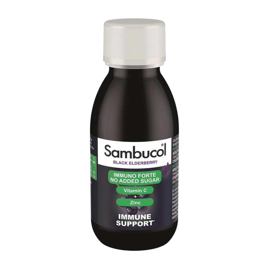 Sambucol Sambucol, Immuno Forte, Zuckerfrei, schwarze Holunderbeere, Vitamin C und Zink, Unterstützen Sie das Immunsystem, Si