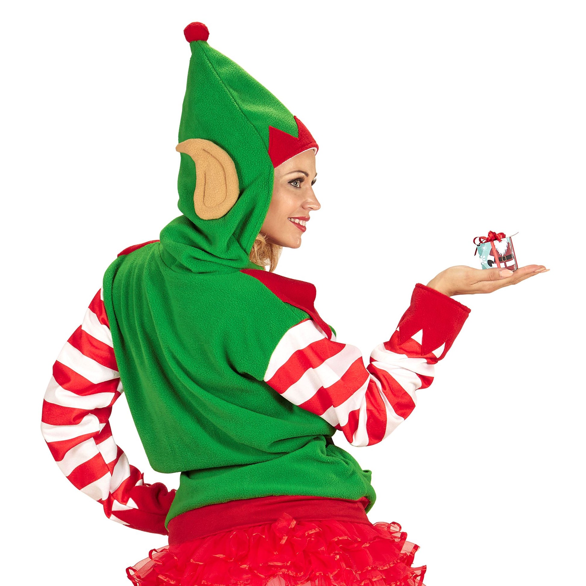 "SANTA'S KLEINE HELFER" (Strickjacke mit Kapuze) – Ansicht 4