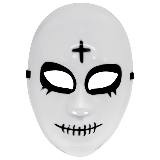 "SATANISTISCHE MASKE AUS HARDPLASTIK" – Vorderansicht