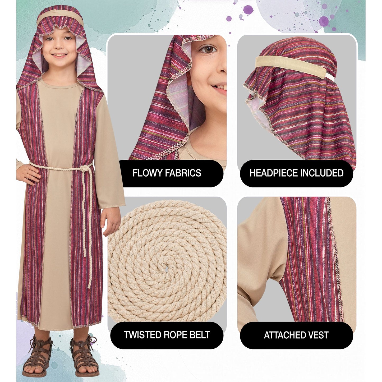 "SCHÄFER" (Robe, Gürtel, Kopfbedeckung) – Ansicht 5